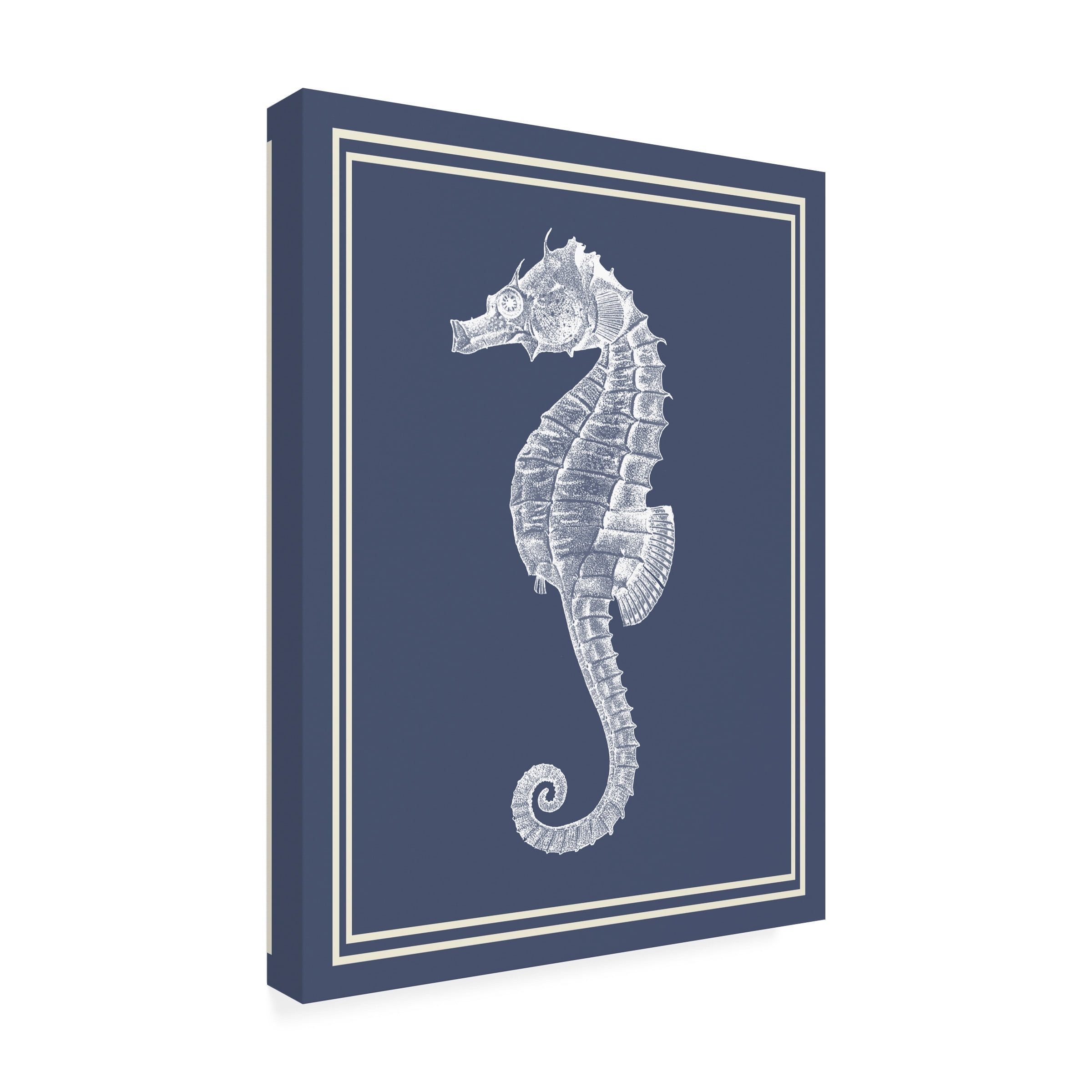 Fab Funky 'Mixed Nautical White on Indigo Blue IV' Canvas Art