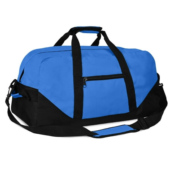 21" Duffle Bag Two-Toned Sports Gym Travel Bag in Royal Blue