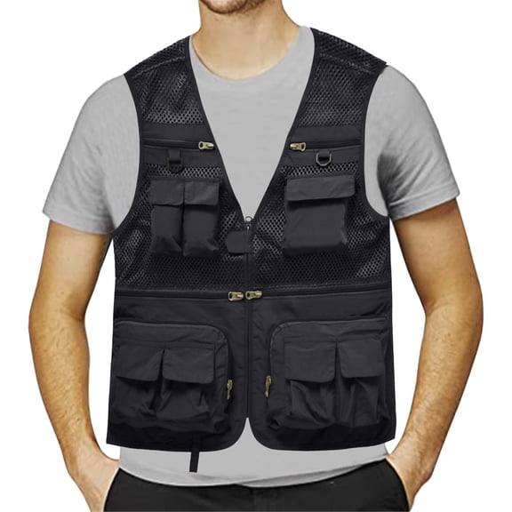 Lightweighted Outerwear Long Puffer Vest Mens Jacket Field Pofessional Emergency Fishing Multi Pocket Vest Vest for Men