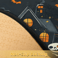 thumbnail image 5 of CURLYOOT Skeleton Pumpkin Half Round Door Mat, Indoor Outdoor Entrance Rug, Happy Halloween Semi Circular Area Rug, Non Slip Washable Absorbent Doormat, Laundry Room Rug 24'' x 36'', 5 of 7