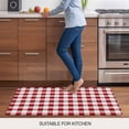 thumbnail image 5 of Farmhouse Buffalo Plaid Door Mat&nbsp;Indoor Outdoor Entrance, Non Slip Small Rug for Kitchen Bathroom Entryway Rug, Red White Checkered Washable Doormat Floor Mat for Office Home Decor 16x24 Inch, 5 of 8