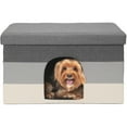 thumbnail image 2 of FurHaven Pet Products Large Pet House Ottoman for Dogs & Cats - Hygge Stripe, 2 of 10