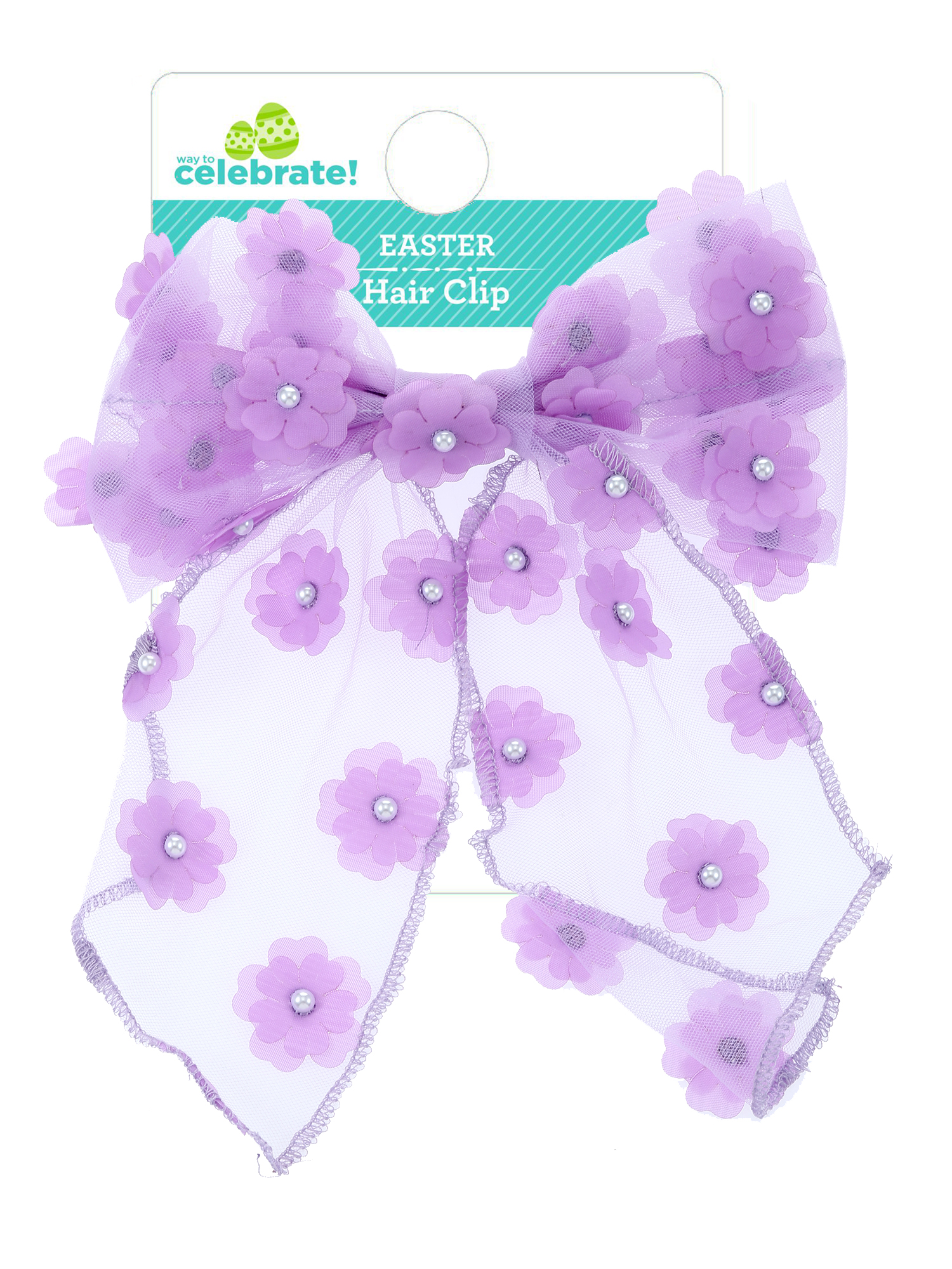 Way to Celebrate Easter Purple Hair Bow, 1 Piece