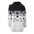 thumbnail image 5 of Pntutb Mujeres Moda Casual tops Manga Larga Impreso Cuello Alto Suelto Cremallera Pullover Sudaderas Pntutb Pntutb-276, 5 of 5