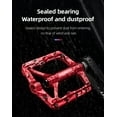 thumbnail image 4 of RockBros Bike Pedals MTB Road Bike Pedals Cycling Ultralight Aluminium Alloy 4 Bearings Red, 4 of 11