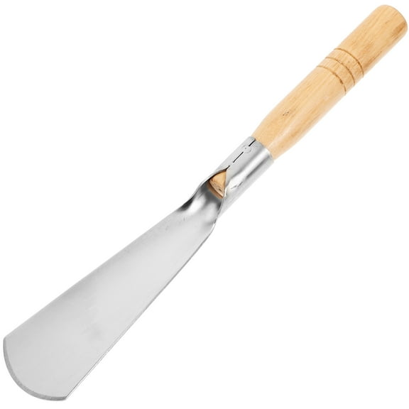 TABLZONE Tablzone Silver Stainless Steel and Wood Hand Shovel for Garden Easy Grip