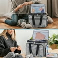 thumbnail image 7 of PAVILIA Large Knitting Yarn Storage Bag Crochet Organizer for Knitter, Grey, 7 of 7