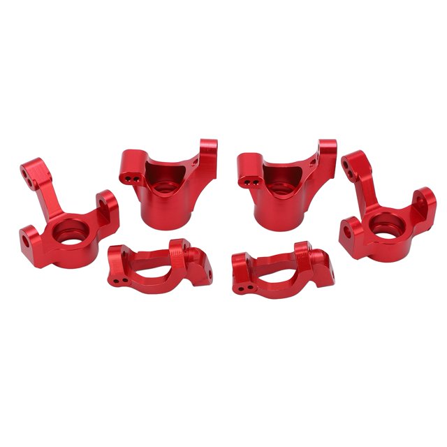 RC Caster Blocks C Hubs, Metal RC Stub Axle Carriers Alta Dureza Durable Alta Resistencia Para 1/18 RC Car Para LaTrax Teton Cergrey Rojo