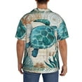 thumbnail image 5 of Disketp Men's Hawaiian Watercolor Sea Turtle Print Shirts Button Down Holiday Beach Shirts-4X-Large, 5 of 7