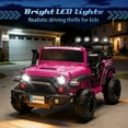 thumbnail image 5 of Xuanlur 24V Ride on Toys for Big Kids, 2 Seater Ride on Cars with Remote Control, 400W Motor, Ride on Truck w/ 20in Seat, 3 Speeds, Lights, Bluetooth, Electric Car for Kids 3-8, Capacity 110 lb-Pink, 5 of 10