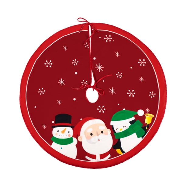 Falda para árbol de Navidad, tapete para árbol de Navidad, elegante falda para árbol de Navidad para interiores y exteriores. 3 Personajes 90cm