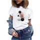 thumbnail image 2 of Puntoco Camiseta suelta de cuello redondo para mujer con estampado gráfico geométrico de moda para mujer Puntoco Puntoco-45, 2 of 9