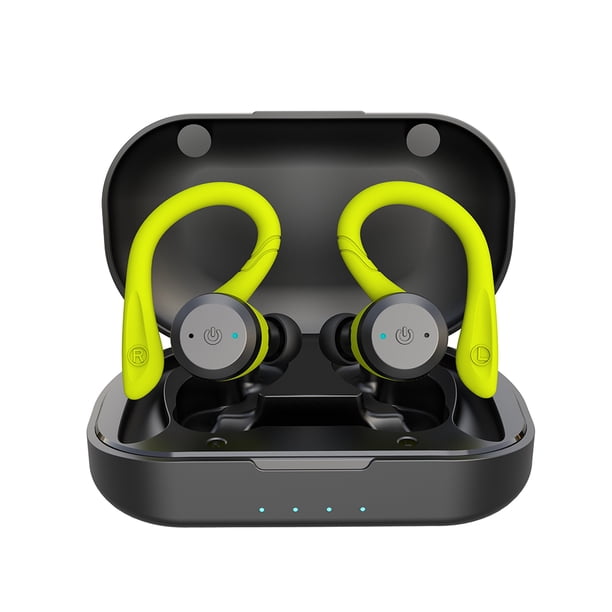 Auriculares Auriculares inalámbricos Cabina de carga Compatible con Bluetooth 5.0 Auriculares estéreo Auriculares deportivos con manos libres, Verde Sweethay EL000845-02B