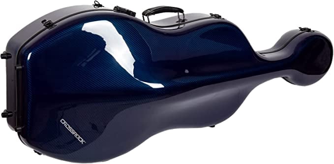 Crossrock 100% Carbon Fiber Case fits 4/4 Full-Size Cello, 7 Lb Lightweight