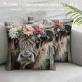 thumbnail image 3 of Qinduosi Highland Cow Art Throw Pillow Cover Decor Vintage Country Farmhouse Art for Gifts and Home Decor Throw Pillow Cover Inches Farmhouse Throw Pillow Cover, 3 of 5