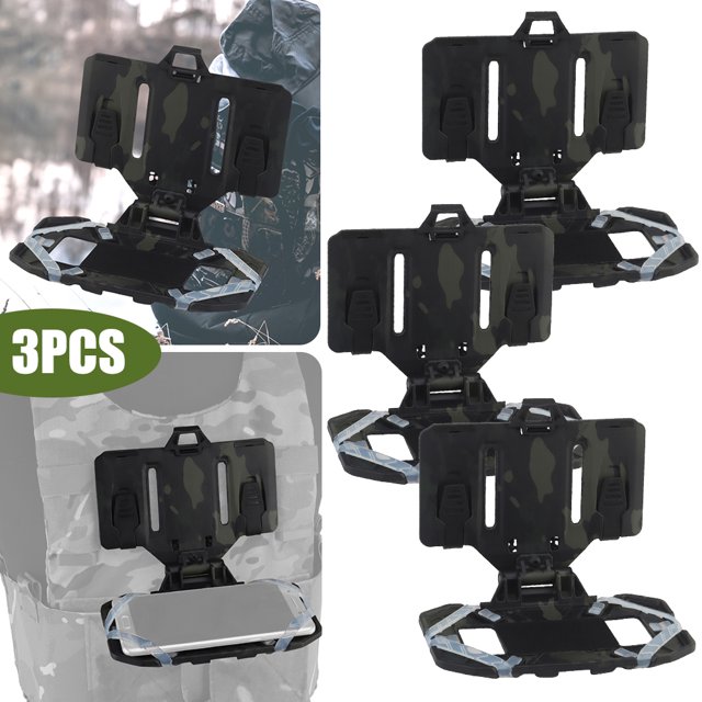 DQrwqpou Placa Navegación Plegada MOLLE Holder Cellphone Gear Vest Accesorios (CP Negro)