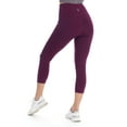 thumbnail image 4 of BSP Women's Active Capri Leggings with Sheer Mesh Panel & Hidden Pocket, 4 of 4