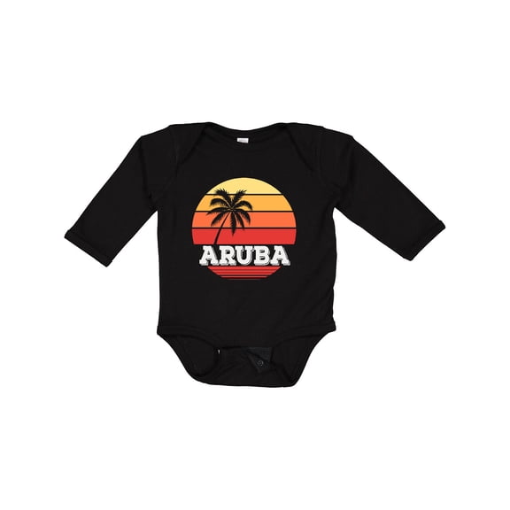 Inktastic Aruba Vacation Boys or Girls Long Sleeve Baby Bodysuit