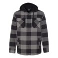 thumbnail image 1 of Burnside Veste à Capuche Zippée en Flanelle Matelassée, 3TG, Noir/gris, 1 of 1