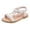 Beige, variant on WMTBSRSW Toddler Girl Summer Shoes Open-Toe Flats Sandals Fashion Pearl Beaded Princess Roman Shoes Sandals Glitter Wedding Party Shoes for Kids 1-6Y