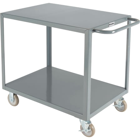 Global Industrial Steel Utility Cart w/ 2 Shelves, 1200 lb. Capacity, 36"L x 24"W x 35"H