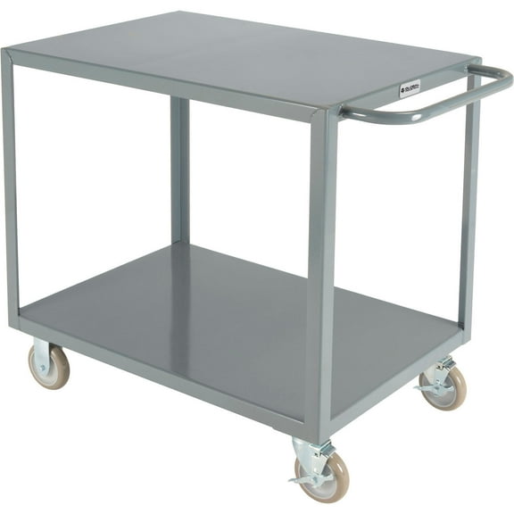 Global Industrial Steel Utility Cart w/ 2 Shelves, 1200 lb. Capacity, 36"L x 24"W x 35"H