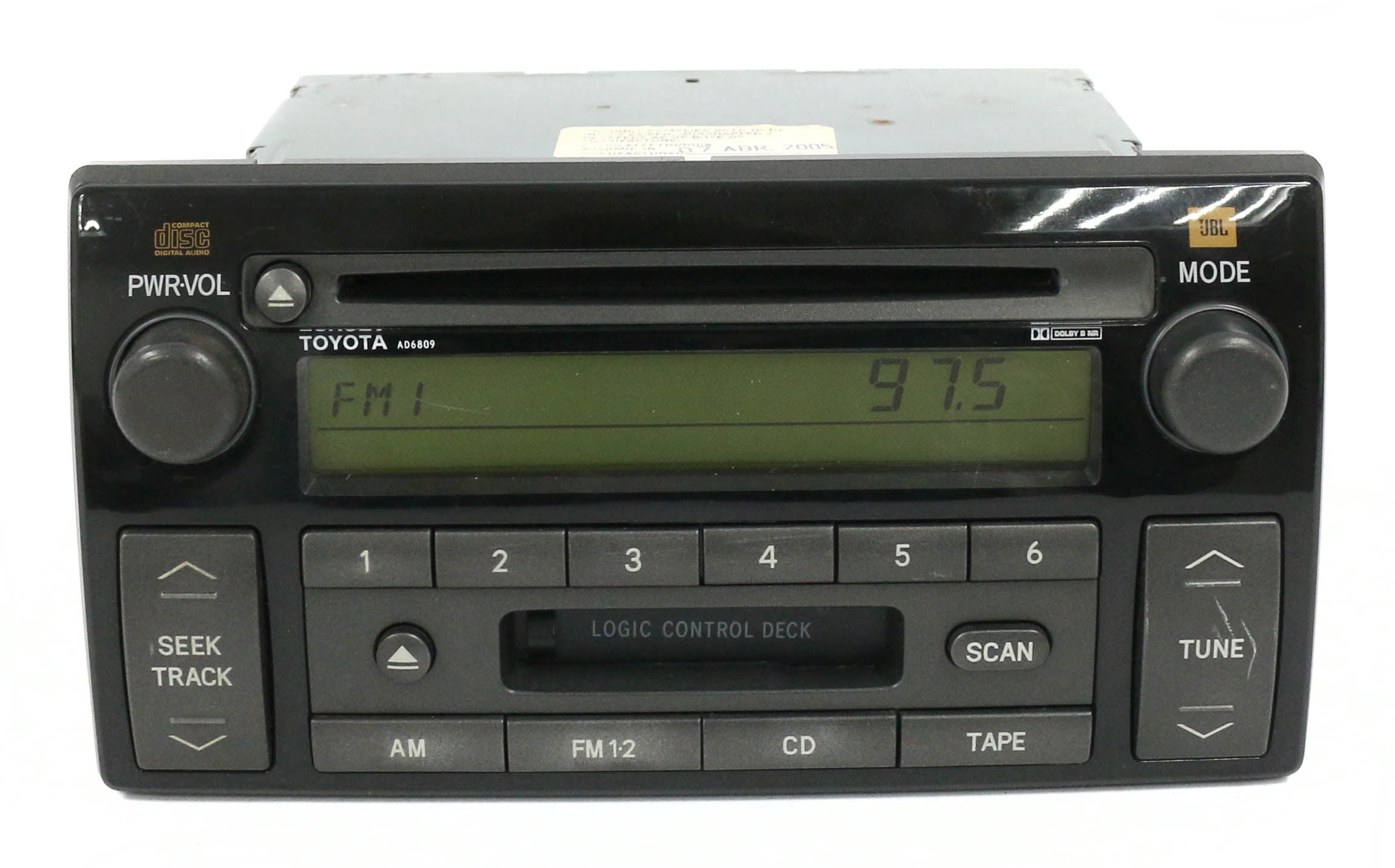 Restored 2005-2006 Toyota Camry Receiver AM FM CD Cassette 86120-AA170 Face ID AD6809 (Refurbished)