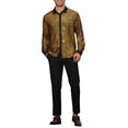 thumbnail image 2 of CAMISA DE LENTEJUELAS CHIC INSPIRADA PARA HOMBRES, CAMISA DE BOTONES DE MANGA LARGA, CAMISAS METÁLICAS BRILLANTES, 2 of 5
