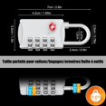 thumbnail image 5 of Hongchun TSA Luggage Locks, [New Version] [2 Packs] 4 Digit Security Padlocks, Combination Padlock Baggage Lock, Code Lock for Travel Suitcases - Silver, 5 of 5