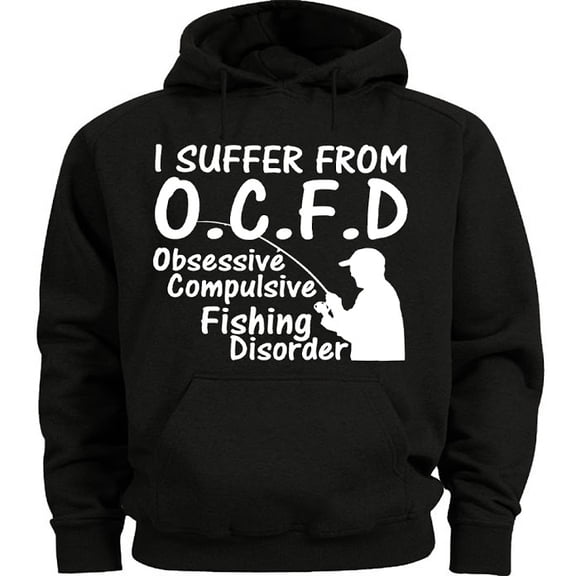 Fishing Gifts Funny Hoodie Men's Sweatshirt Black