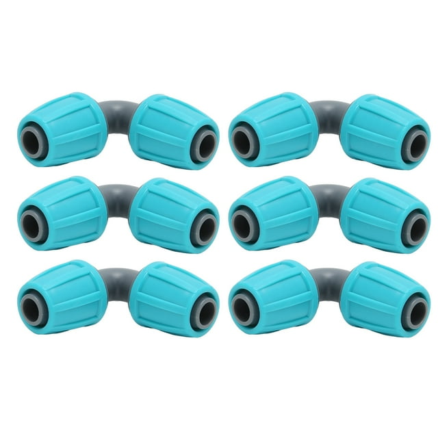 Adaptador De Codo De Bloqueo, Conector De Bloqueo De Codo De Tubo De PE 10 Piezas 16 Mm 6,5 X 6,5 Cm Para Invernadero
