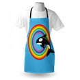 thumbnail image 3 of Whale Apron Modern Design with a Killer Whale Jumping into a Circle Made from Rainbow Print, Unisex Kitchen Bib Apron with Adjustable Neck for Cooking Baking Gardening, Multi Colored, by Ambesonne, 3 of 3