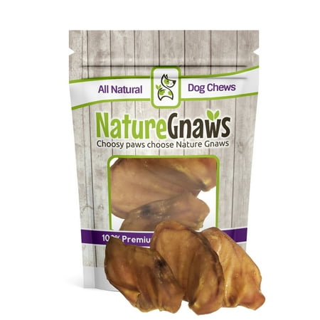 - Nature Gnaws Large Whole Pig Ears, 6 Count
