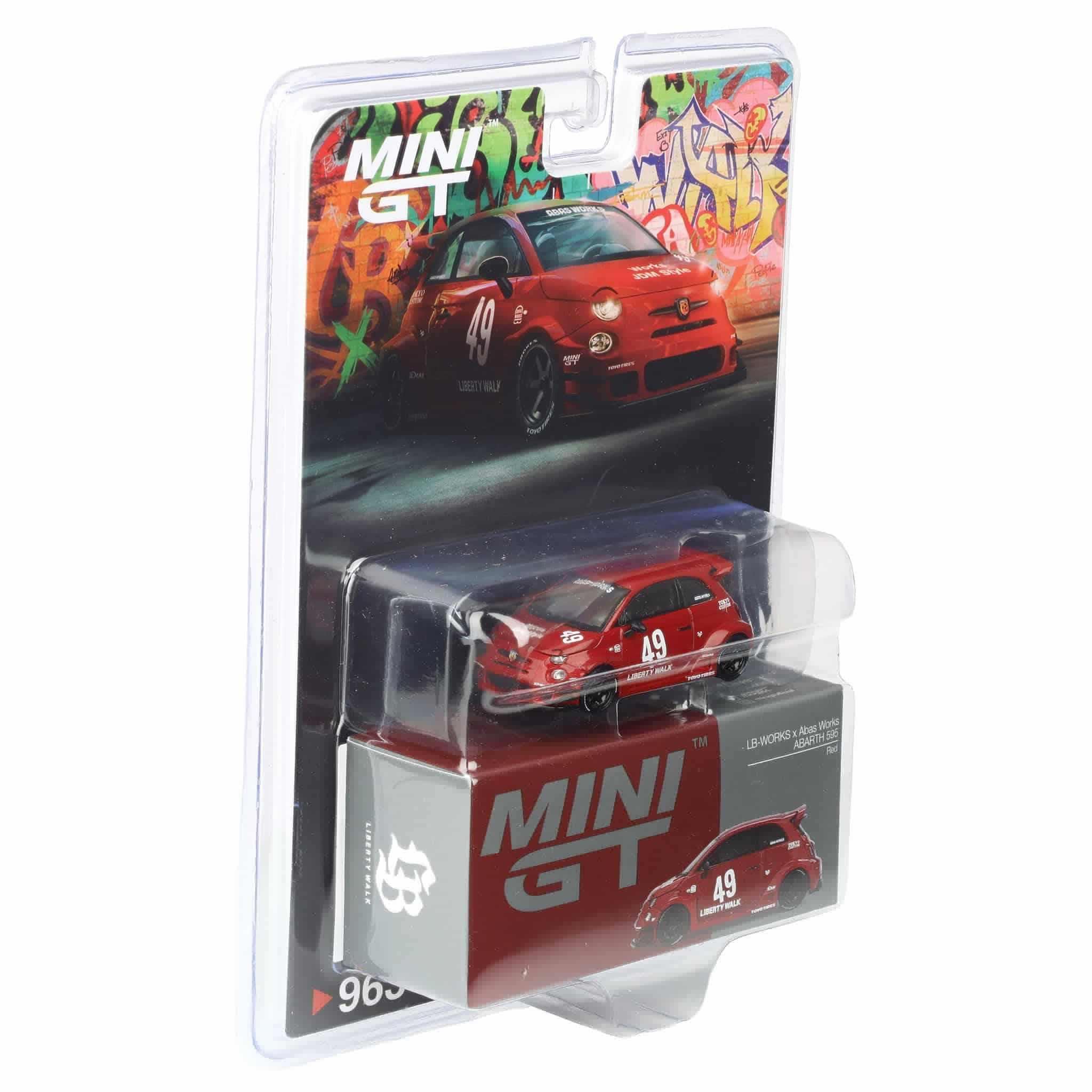 thumbnail image 2 of Mini GT MGT00963 Abarth 595 No.49 LB-Works Abas Works Red Limited Edition 1-64 Scale Diecast Model Car, 2 of 3