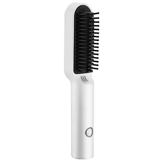 USB Cordless Hair Straightener Comb Ceramic Hair Straightener Brush Travel Portable Chargeable Hair Curler