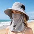 thumbnail image 5 of HCBY UPF50+ Full Coverage Fishing Sun Hat, Quick Dry Breathable Bucket Hat with Detachable Face Mask Neck Flap, Windproof Foldable Outdoor Hat for Hiking Cycling Camping, 5 of 6