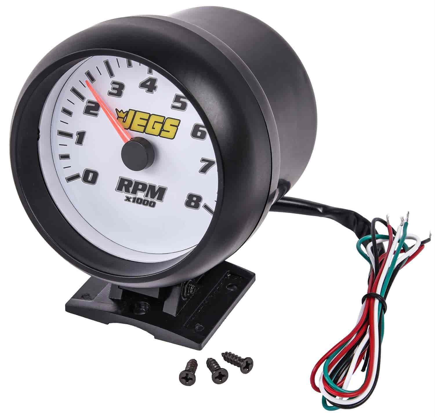 JEGS 41308 3 3/4 in. Pedestal Mount Tachometer 08 000 RPM Electrical