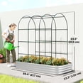 thumbnail image 3 of Outsunny Jardinière Surélevée Galvanisée 7 x 4 x 7 Pi avec Treillis, Argent, 3 of 10
