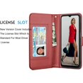 thumbnail image 5 of Tiflook Galaxy A23 4G Case,Samsung A23 5G / SM-A236 Wallet Case,Luxury PU Leather Cash Credit Card Slots Holder Carrying Folio Flip Cover [Detachable Magnetic Hard Case] Kickstand [Wine], 5 of 6