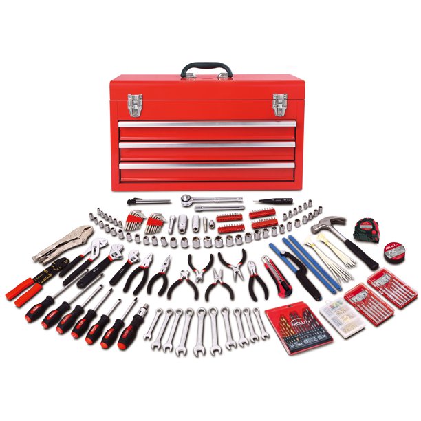Apollo Tools DT6806 300Piece All Purpose Mechanics Tool Kit in Three