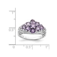 thumbnail image 3 of 2.00 (ctw) Natural Amethyst Cluster Ring in Sterling Silver, 3 of 4