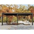 thumbnail image 6 of 10' x 20' Louvered Pergola with Adjustable Roof, Reinforced Aluminum Frame & Integrated Drainage Outdoor Gazebo for Patio, Garden, Backyard, Dark Gray, 6 of 8