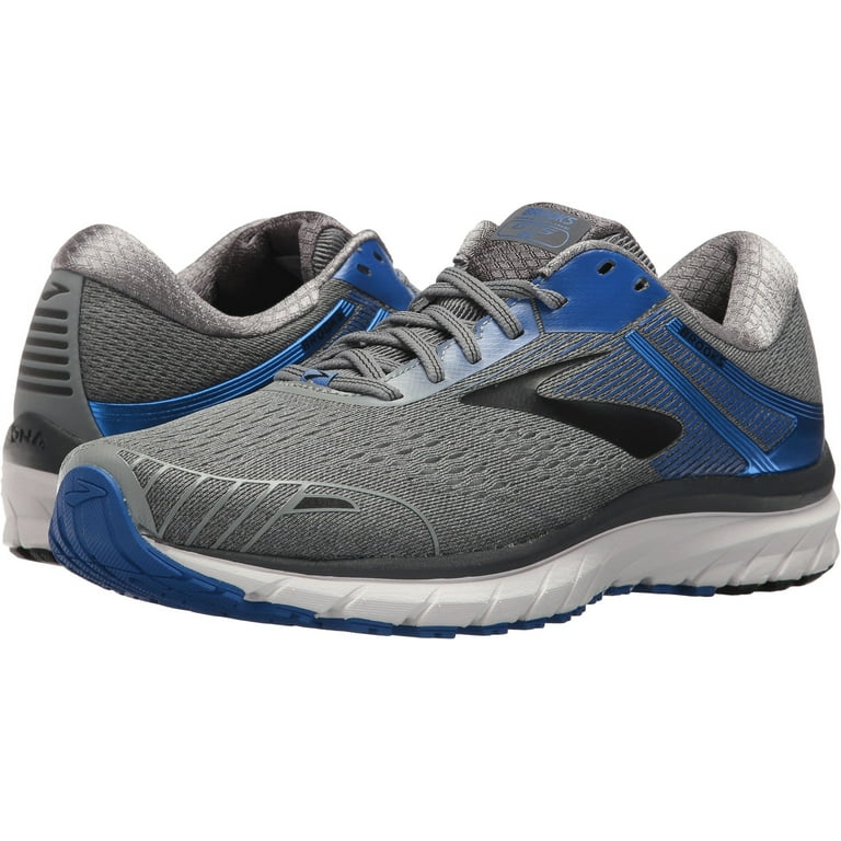 Brooks 1102711D015: Men's Adrenaline GTS 18 Grey/Blue/Black Sneakers (12.5  D(M) US)