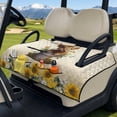 thumbnail image 3 of Whosucclay Highland Cow Golf Cart Seat Cover, 51.18 x 30.3 inches 4 Convenient Pockets All-Weather Protection Golf Cart Seat Blanket with All-Weather Protection, 3 of 9