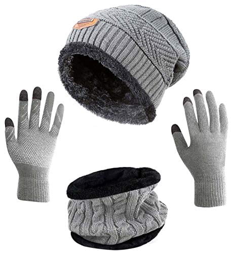 HINDAWI Winter Beanie Hat Scarf Gloves 