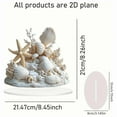 thumbnail image 3 of Under 10 Desktop Ornament 2D Underwater Coral Pattern Table Sign 8x8inch with Bracket Accessory Versatile for Children's Bedroom Tabletop Ornament, 3 of 9