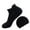 Black, variant on Wdfiry Mens Ankle Athletic Low Cut Sports Socks Cushioned Breathable Running Cotton Socks