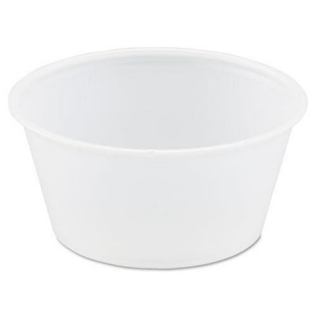 Solo P3250100 Polystyrene Portion Cups, 3.25oz, Translucent, 250/Bag, 10 Bags/Carton