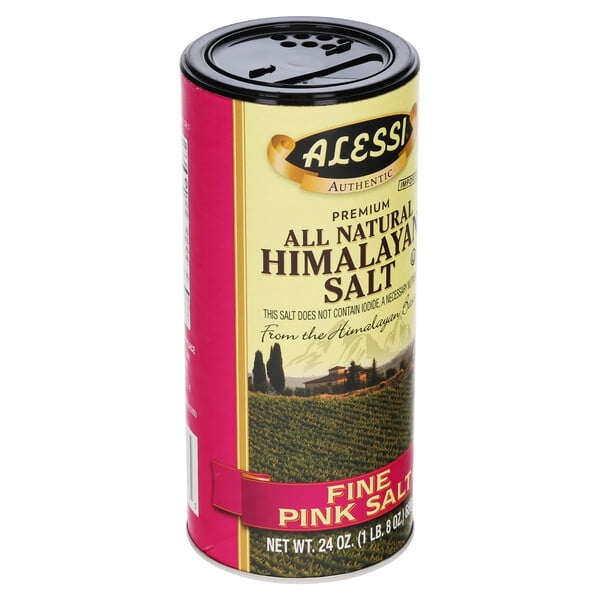Pack of 6, Alessi Premium All Natural Himalayan Fine Pink Salt, 24 oz