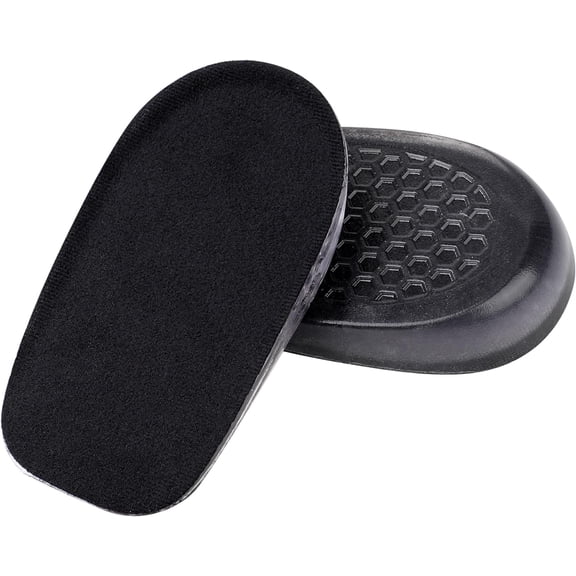 QIANJIA 1/2 Inch Heel Lifts for Leg Length Discrepancy Gel Height Increasing Insoles Soft Shoe Lifts for Women Men Uneven Legs Comfort Half Foot Insoles for Heel Pain